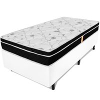 Cama Box Solteiro com Pillow Molas Superlastic 88x188x56cm BF Colchões Branco