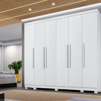 Guarda Roupa Casal 6 Portas e 6 Gavetas Atlanta Benetil Branco