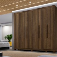 Guarda Roupa Casal 6 Portas e 6 Gavetas Atlanta Benetil Imbuia