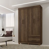 Roupeiro Copacabana New 4 Portas 2 Gavetas Benetil Imbuia