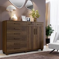 Cômoda New Triunfo 8 Gavetas 2 Portas Imbuia