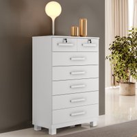 Cômoda New Barcelona 7 Gavetas Benetil Branco