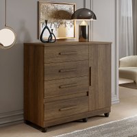 Cômoda Florença 1 Porta 4 Gavetas Benetil Imbuia