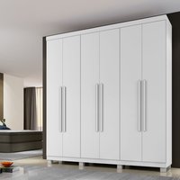 Roupeiro Milão 6 Portas 3 Gavetas Benetil Branco