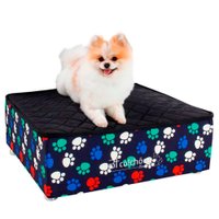 Cama Box Caminha Pet + Lençol Impermeável para Cachorros e Gatos Luxo Bf Colchões