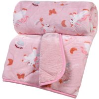 Edredom de Berço Bebê Toque Flannel Fleece 90x110 Unicórnio
