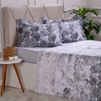Jogo de Cama King 200 Fios 100% Algodão Extra Macio Fred