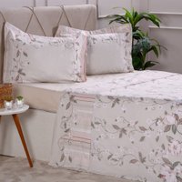 Jogo de Cama Casal 200 Fios 100% Algodão Extra Macio Holambra
