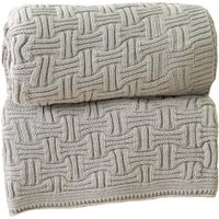 Manta Sofá Tricot Decorativa Premium 127x152 Silver