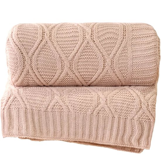 Manta Sofá Tricot Decorativa Refine 127x152 Peach