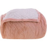 Manta TV com Mangas Dupla Face Toque Flannel + Sherpa Lã de Carneiro Nude