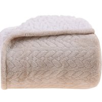 Manta TV com Mangas Dupla Face Toque Flannel + Sherpa Lã de Carneiro Aveia