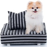 Cama Box Para Cachorro + Travesseiro - Caminha Pet - BF Colchões - Listrado