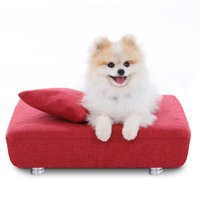 Cama Box Para Cachorro + Travesseiro - Caminha Pet - BF Colchões - Vermelho