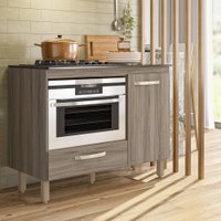 Balcão Nicioli Cooktop Fit 1 Porta 1 Gaveta - Carvalho Nature