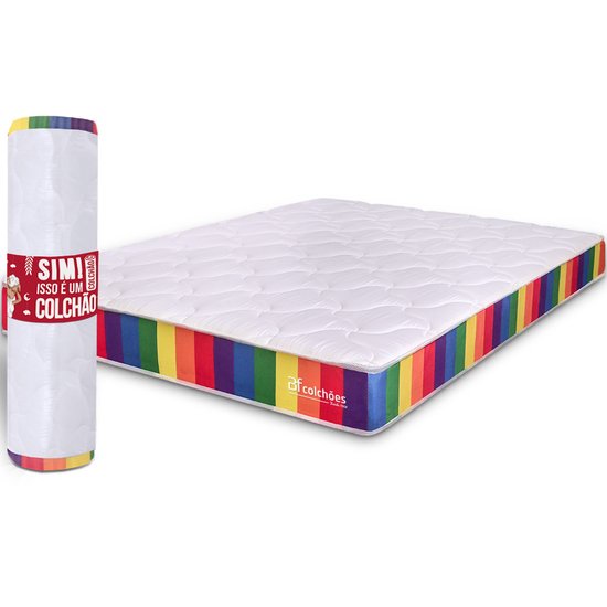 Colchão King D33 A Vácuo Ortopédico Espuma Certificada 193x203x17cm BF Colchões