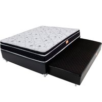 Colchão Casal com Pillow Molas Superlastic Mais Box Bicama Auxiliar 138x188x57CM BF Colchões