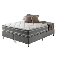Cama Box King  + Colchão Ortopédico Espuma D33 Dupla Face Missouri 193x203x67cm