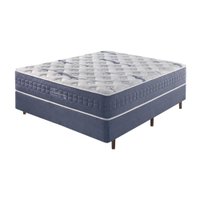Cama Box Casal + Colchão Molas Ensacadas Visco Gel California 138x188x68cm