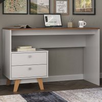 Mesa Escrivaninha 2 Gavetas - Branco