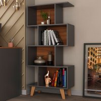 Estante para Livros 4 Nichos - Cinza