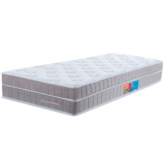 Colchão Solteirão Molas Ensacadas Viscoelástico Espuma Nasa Ortopédico D33 com Pillow 97x203x26 BF Colchões