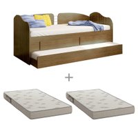 Sofá Cama Solteiro C/ Colchões Ditália Cama Aux CM08 Diamond