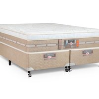 Cama Box + Colchão Castor King Silver Star Air One Face Pocket 180x200x59cm