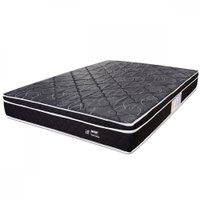 Colchão Queen Molas Ensacadas Individualmente com Pillow Certificado 158x198x21cm - Preto BF Colchões
