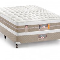 Cama Box + Colchão Castor Queen Silver Star Air Double Face Pocket 158x198x61cm