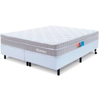 Cama Box Queen Colchão Molas Ensacadas Espuma Nasa Viscoelástica Ortopédico D33 com Pillow BF Colchões