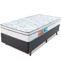 Conjunto Cama Box Solteiro + Colchão D45 Espuma Ortopédica 88x188x58cm BF Colchões