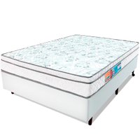 Cama Box Casal + Colchão D45 Espuma Ortopédico 138x188x58cm BF Colchões