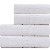 Kit 4 Toalhas Banho e Rosto para Salão de Beleza SPA Hotel Academia Emcompre