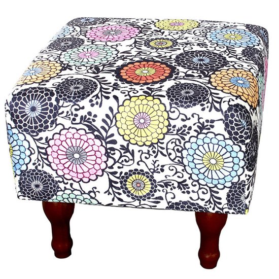 Puff Banqueta Espuma 40x40 cm Decorativo Quadrado BF Colchões