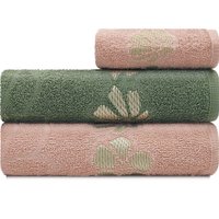 Jogo De Toalhas 3 Peças Banho Mais Rosto Marcotex Algodão Petala Emcompre