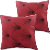 Kit 4 Peças Capa Refil Almofada Decorativa Suede Com Ziper 45x45 BF Colchões