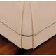 Saia para Cama Box King Branco 193cm x 203cm x 36cm BF Bege