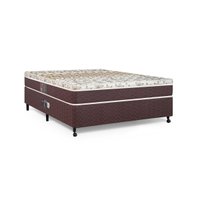 Cama Box + Colchão Castor Casal Class One Face Híbrido 138x188x52cm - Marrom