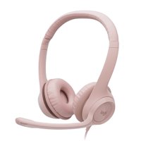 Headset Logitech H390 Rosa USB com Microfone