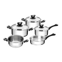 Jogo de Panela Tramontina Solar Baquelite 5 Peças Aço Inox 65720/010