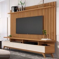 Rack com Painel para TV Até 72 Polegadas Vivare Wood Classic 3 Gavetas