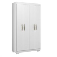 Guarda Roupa Solteiro Bem MM 4 Portas - Branco
