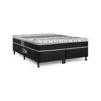 Cama Box + Colchão Castor King Class One Face Tecnopedic 193x203x52cm - Cinza Escuro