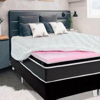 Pillow Top De Espuma Soft D40 com Capa Percal E Zíper King BF Colchões