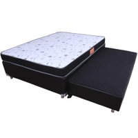 Conjunto Casal Colchão Espuma D33 + Cama Box Colchão Auxiliar De Molas Bonnel 138x188x51cm BF Colchões
