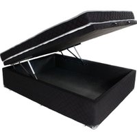 Conjunto Colchão Casal D33 Antialérgico + Cama Box Baú Microfibra 138x188x57cm BF Colchões