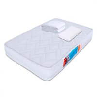 Kit Colchão Chiqueirinho Cercadinho Mini Berço + Lençol Avulso Com Elástico 180 Fios + Protetor Capa Impermeável