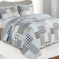 Colcha Cobre Leito Queen 3 Peças Dupla Face Estampada Emcompre Camesa