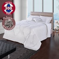 Edredom Casal Premium 300Fio 100 Algodão Adamascado 220x200 BF Colchões
